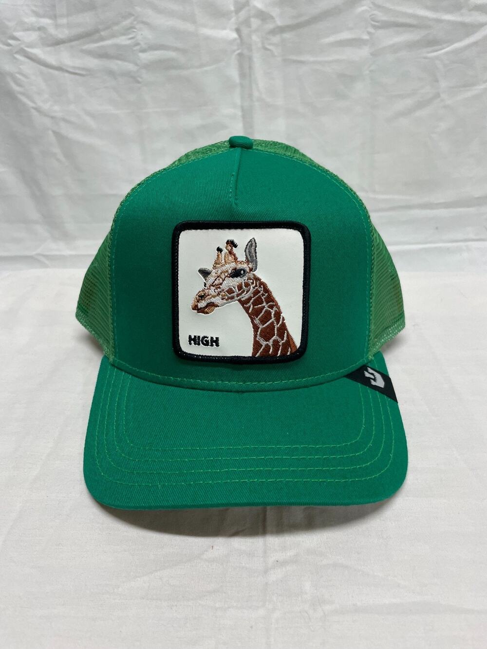 Goorin Bros. All Green Giraffe HIGH Embroidered Patch Trucker Snapback Hat NWT